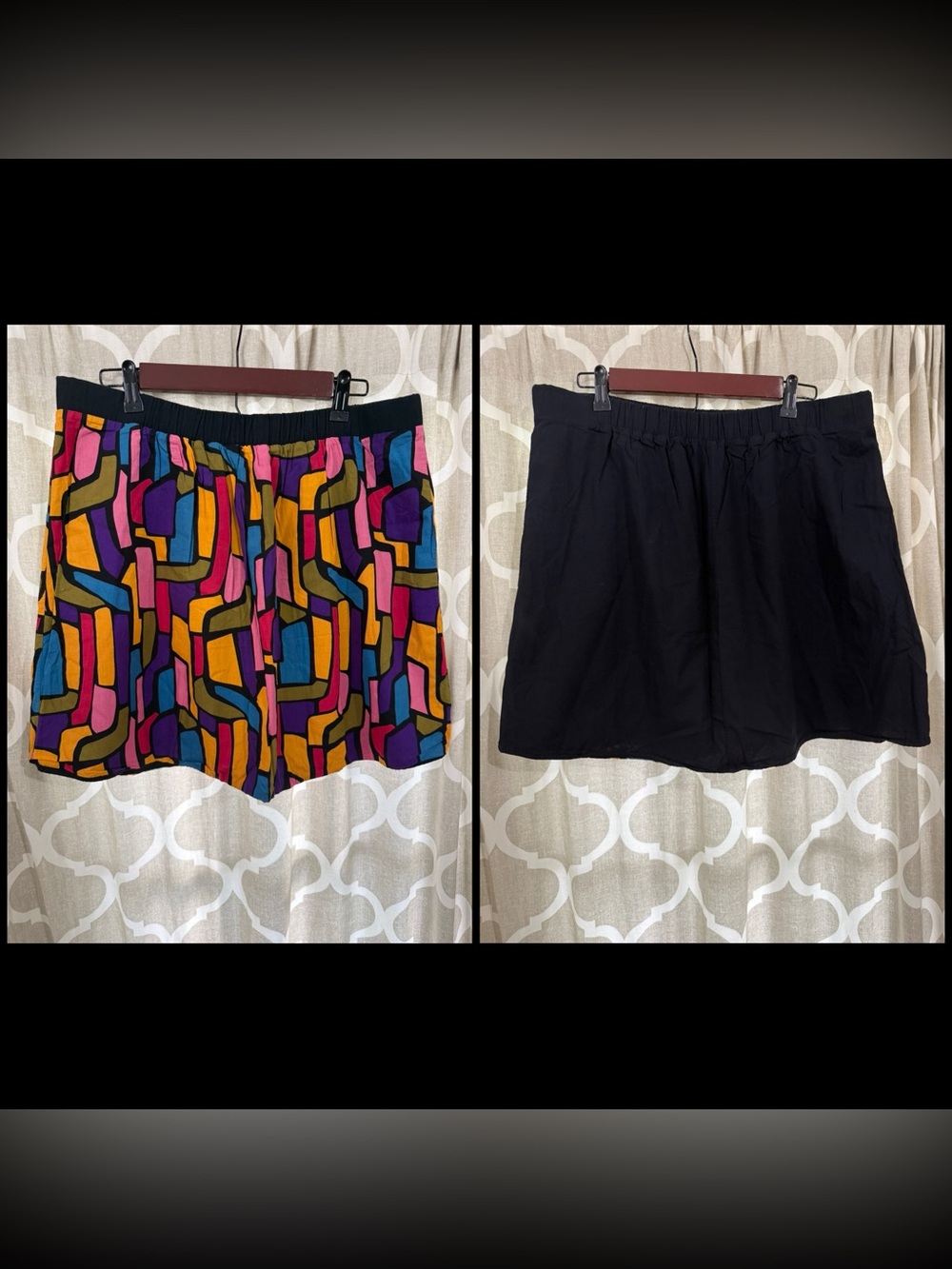 MARK. x AVON Reversible Mini Skirt with Multicolor Geometric Print